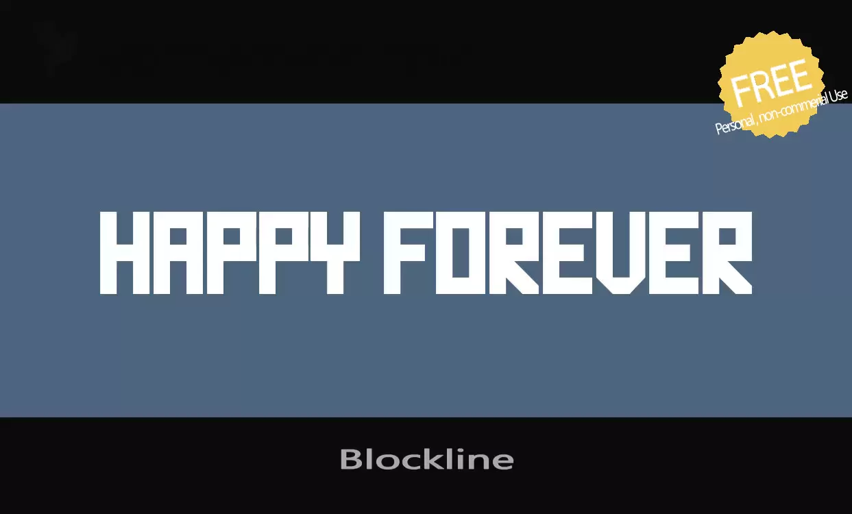 Font Sample of Blockline