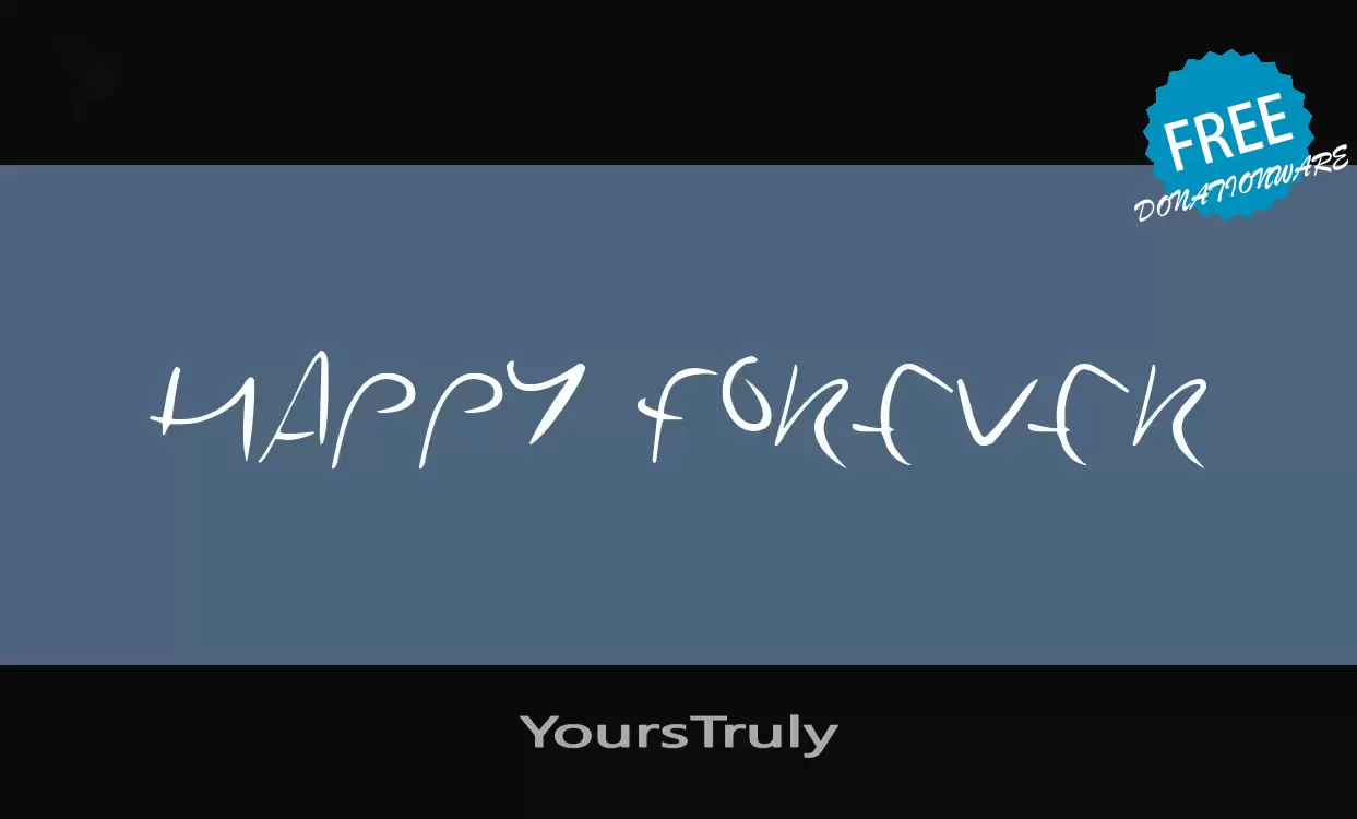 Font Sample of YoursTruly