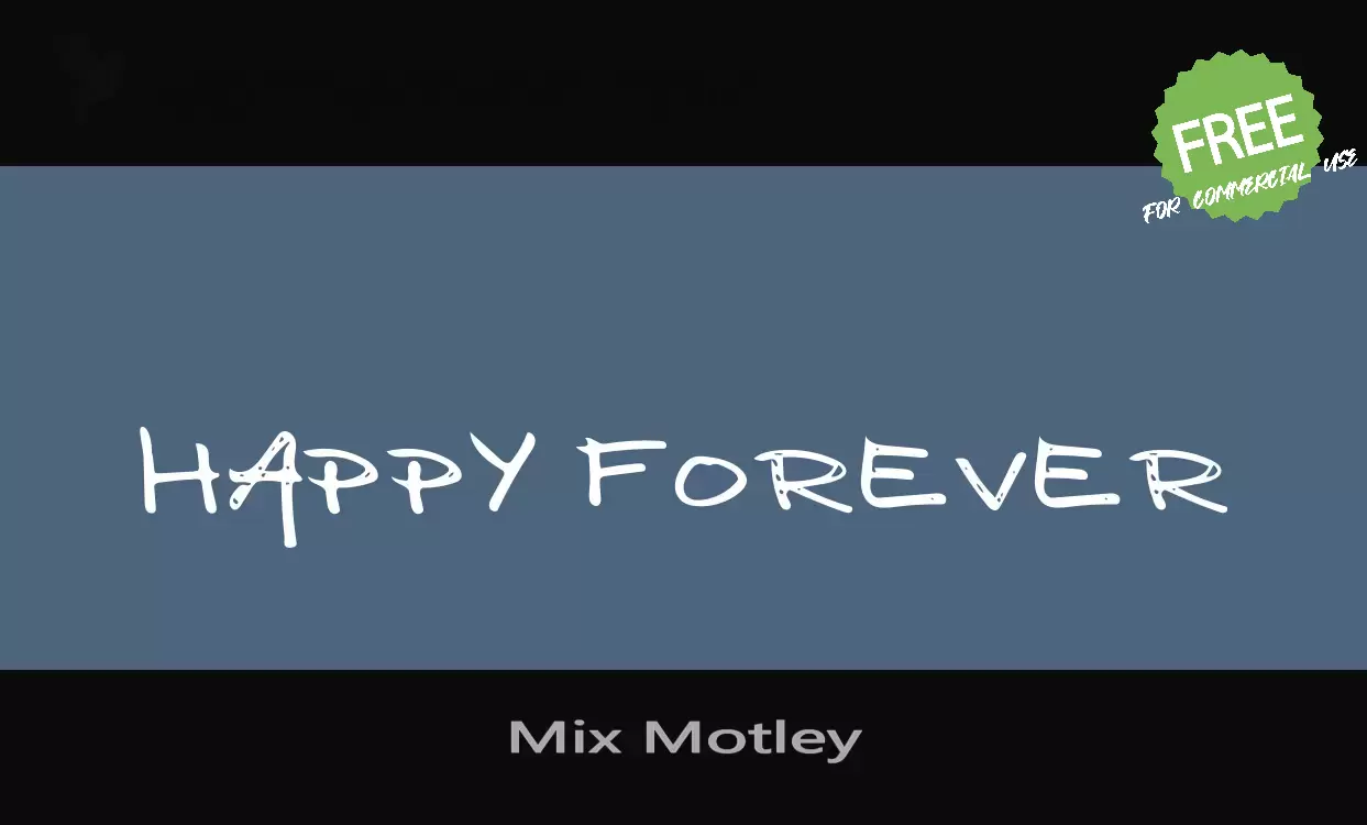 「Mix Motley」字体效果图