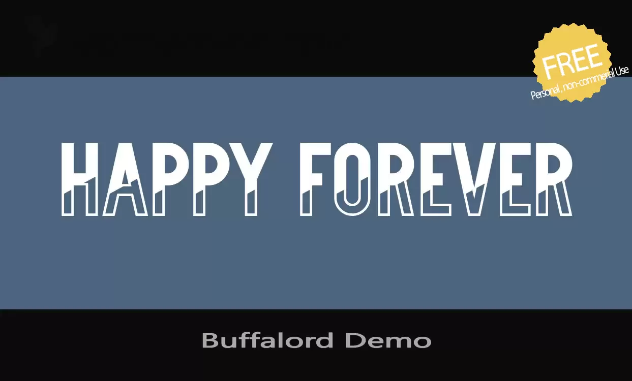 Font Sample of Buffalord-Demo