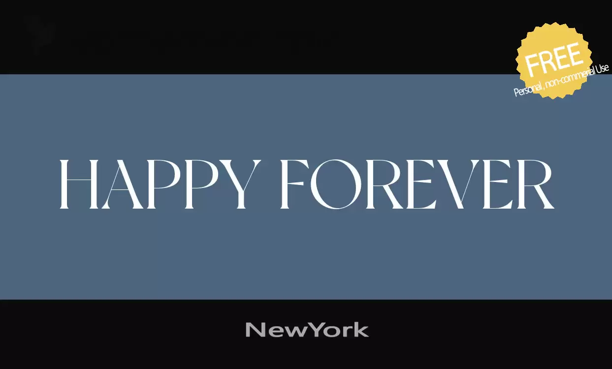 Font Sample of NewYork