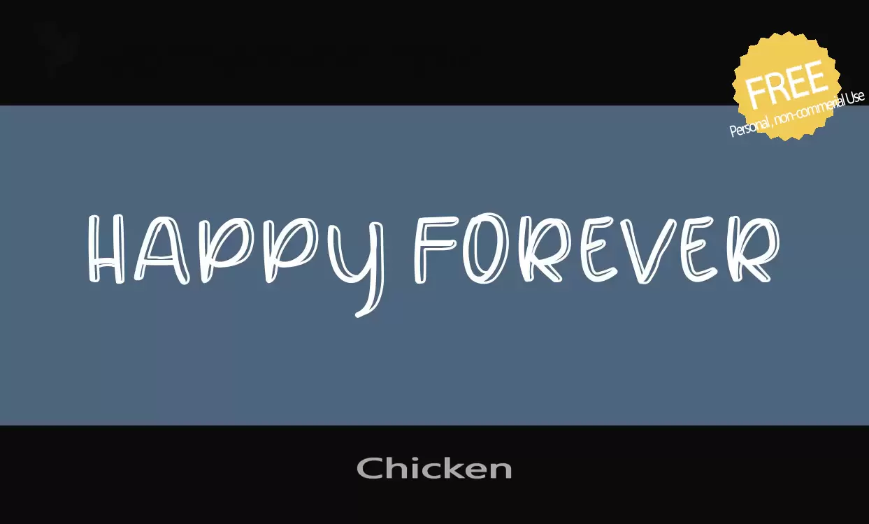 Font Sample of Chicken