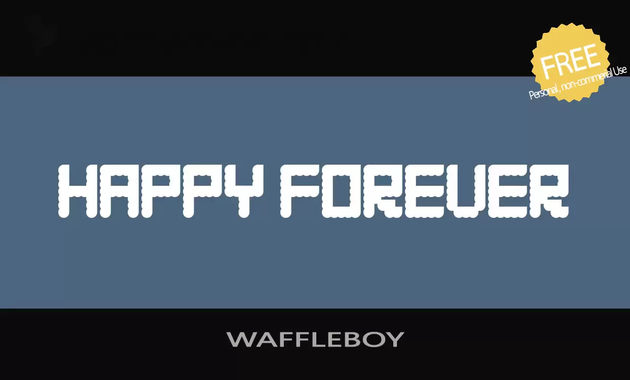 「WAFFLEBOY」字体效果图