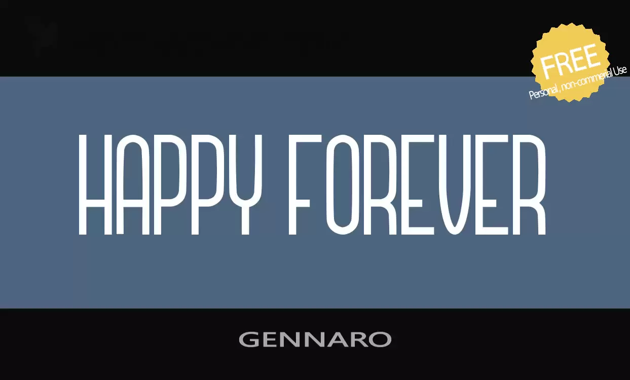 Font Sample of GENNARO