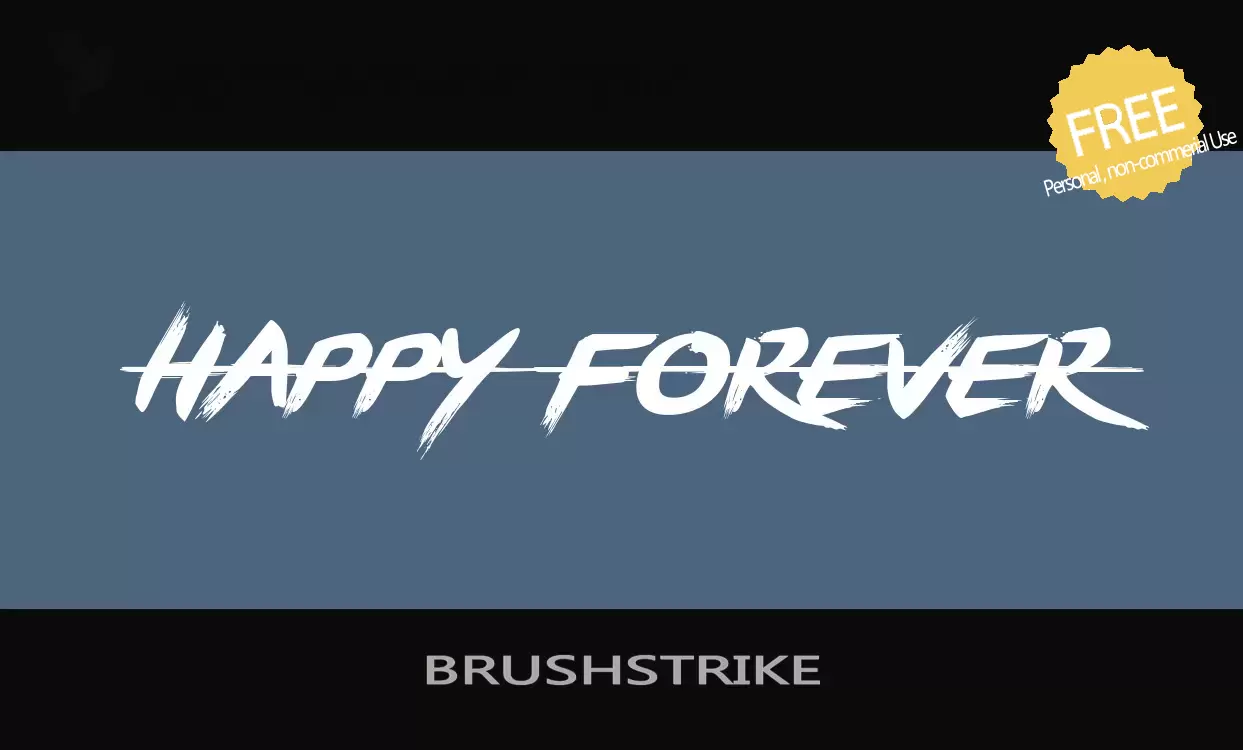 Font Sample of BRUSHSTRIKE