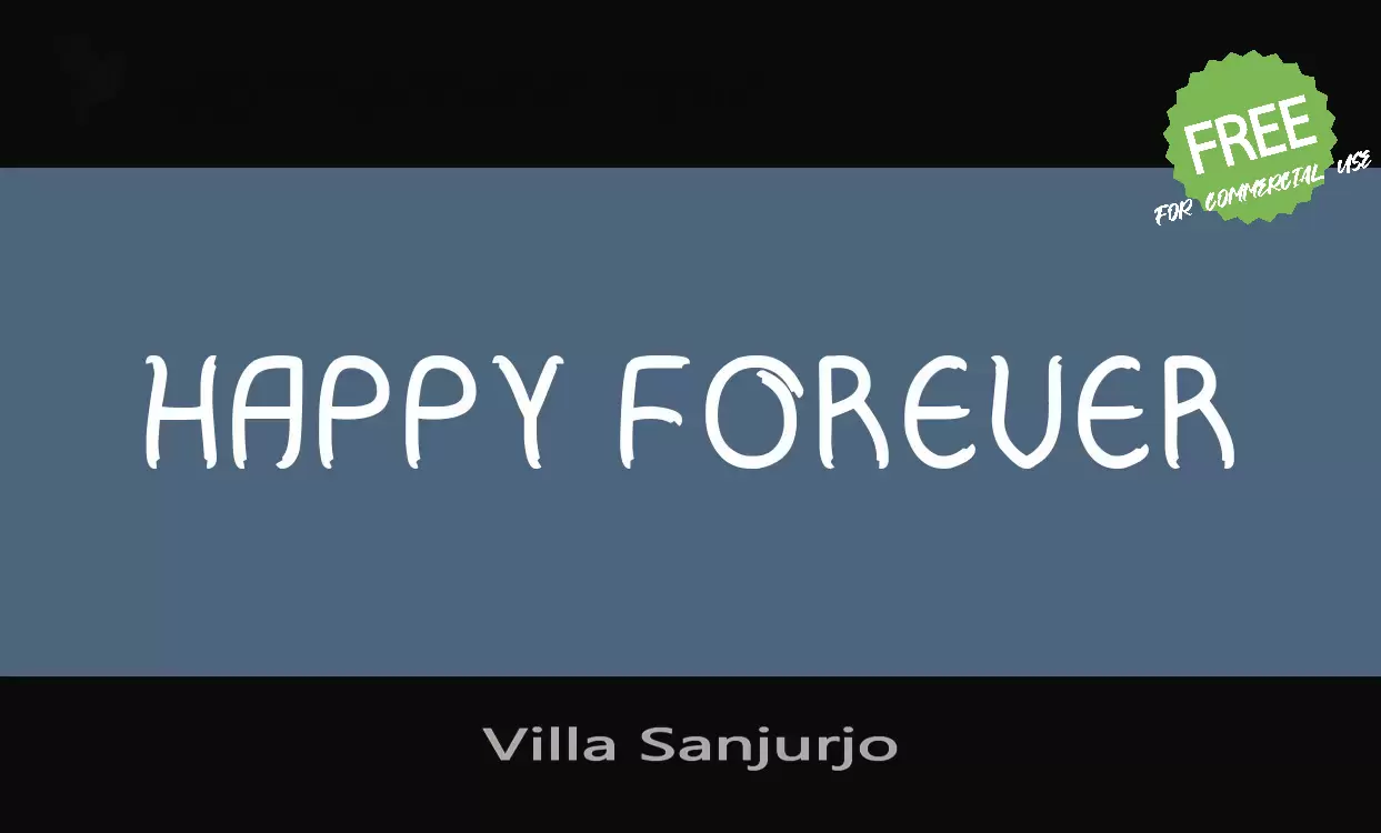 Font Sample of Villa-Sanjurjo