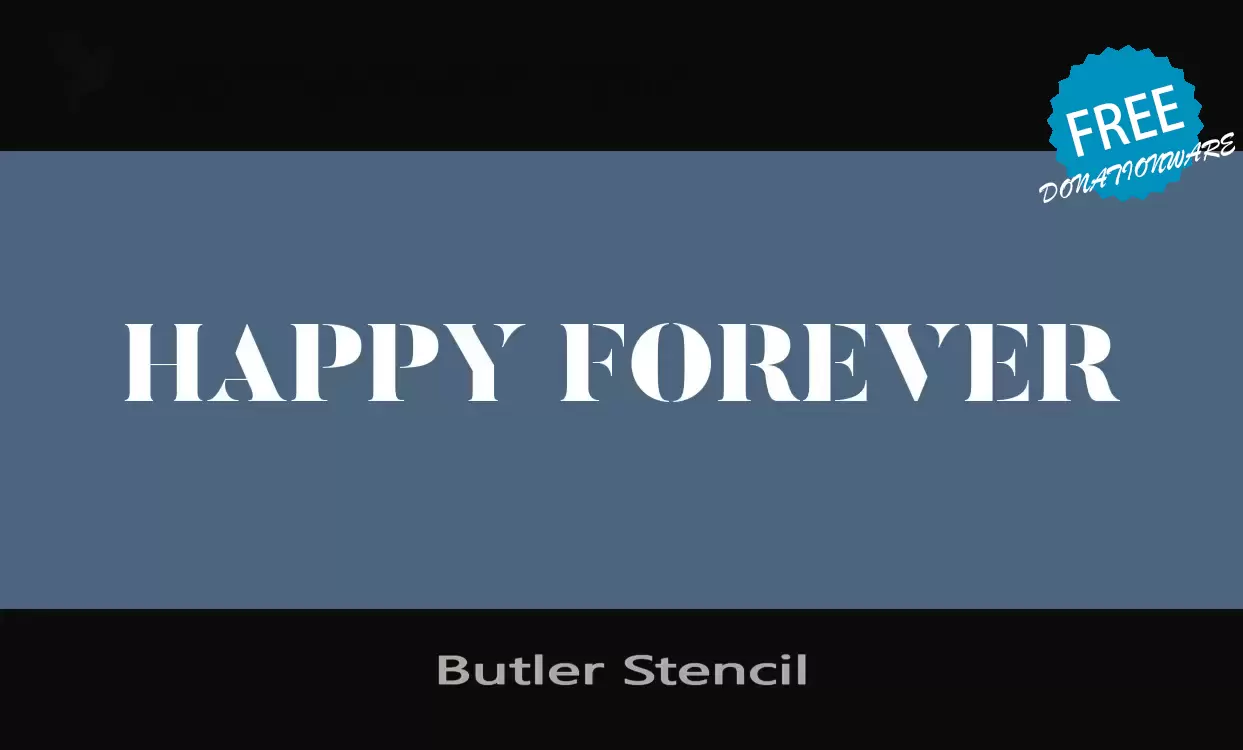 Font Sample of Butler-Stencil