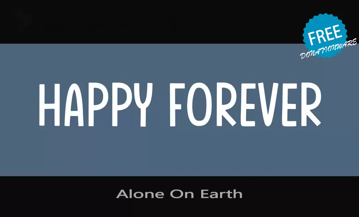 Font Sample of Alone-On-Earth