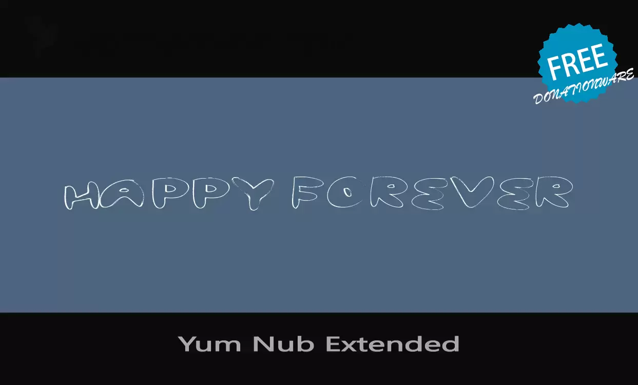 Font Sample of Yum-Nub-Extended