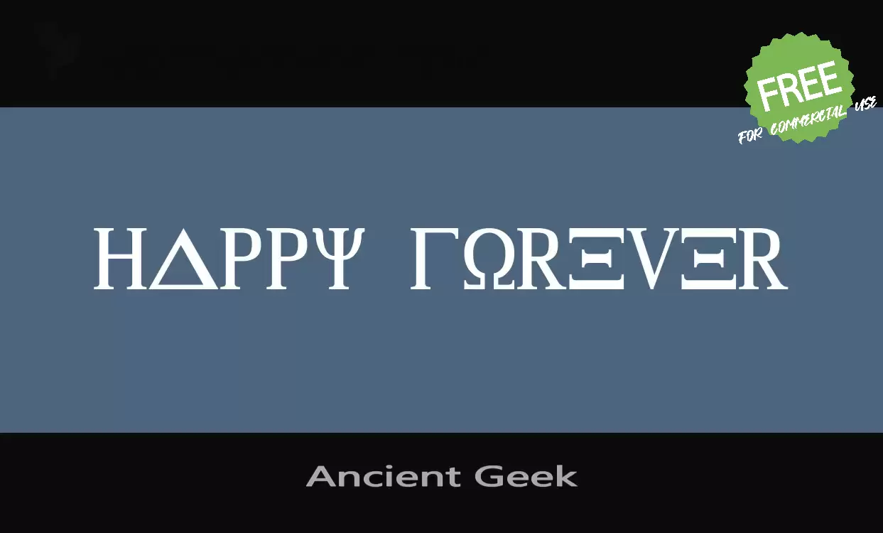 Font Sample of Ancient-Geek