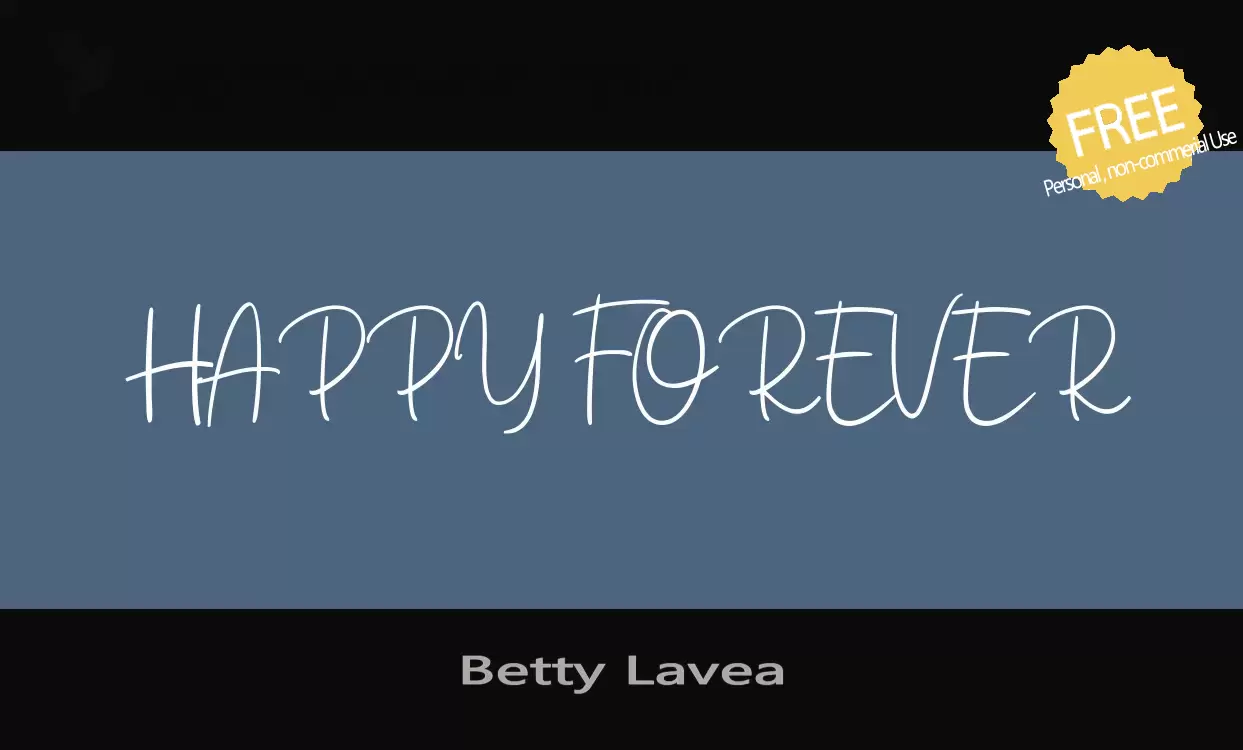 「Betty-Lavea」字体效果图