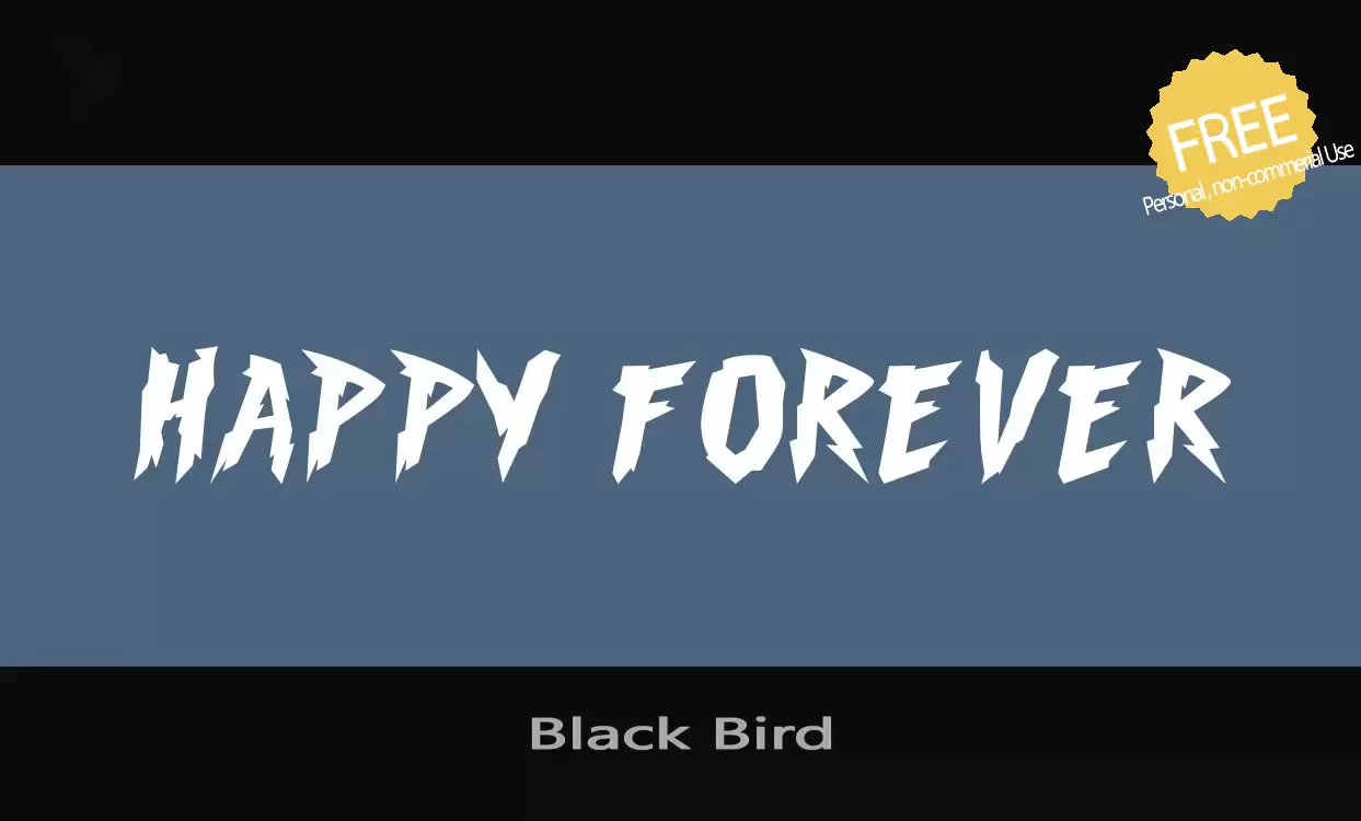 Font Sample of Black-Bird