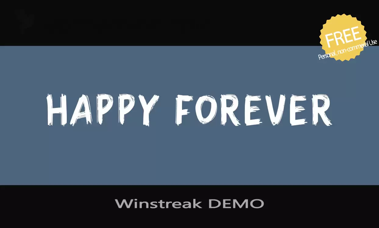 「Winstreak-DEMO」字体效果图