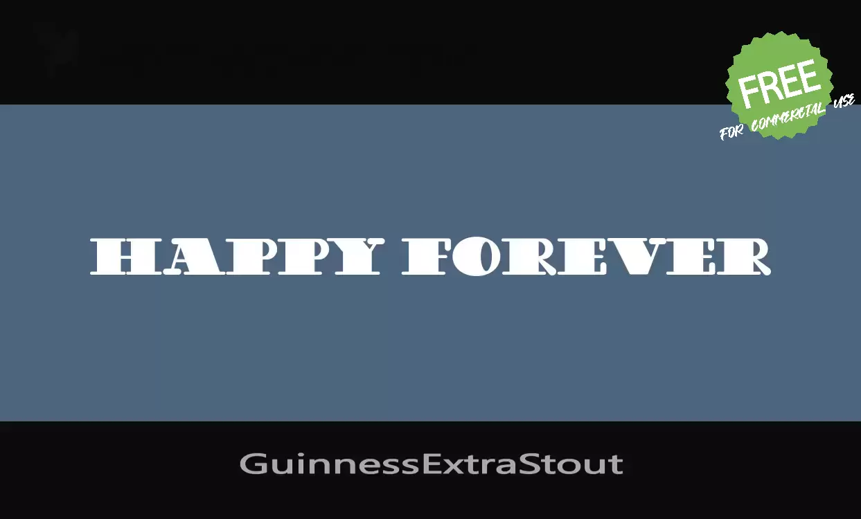 「GuinnessExtraStout」字体效果图