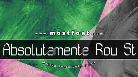 Typographic Design of Absolutamente-Rou-St