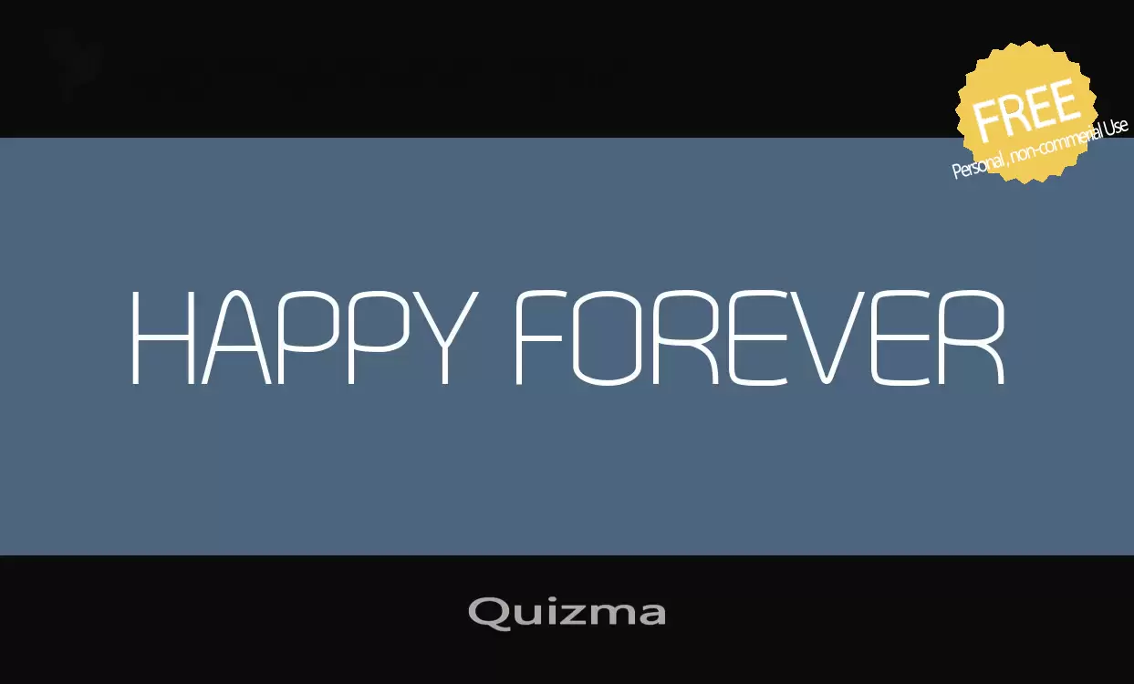 Font Sample of Quizma