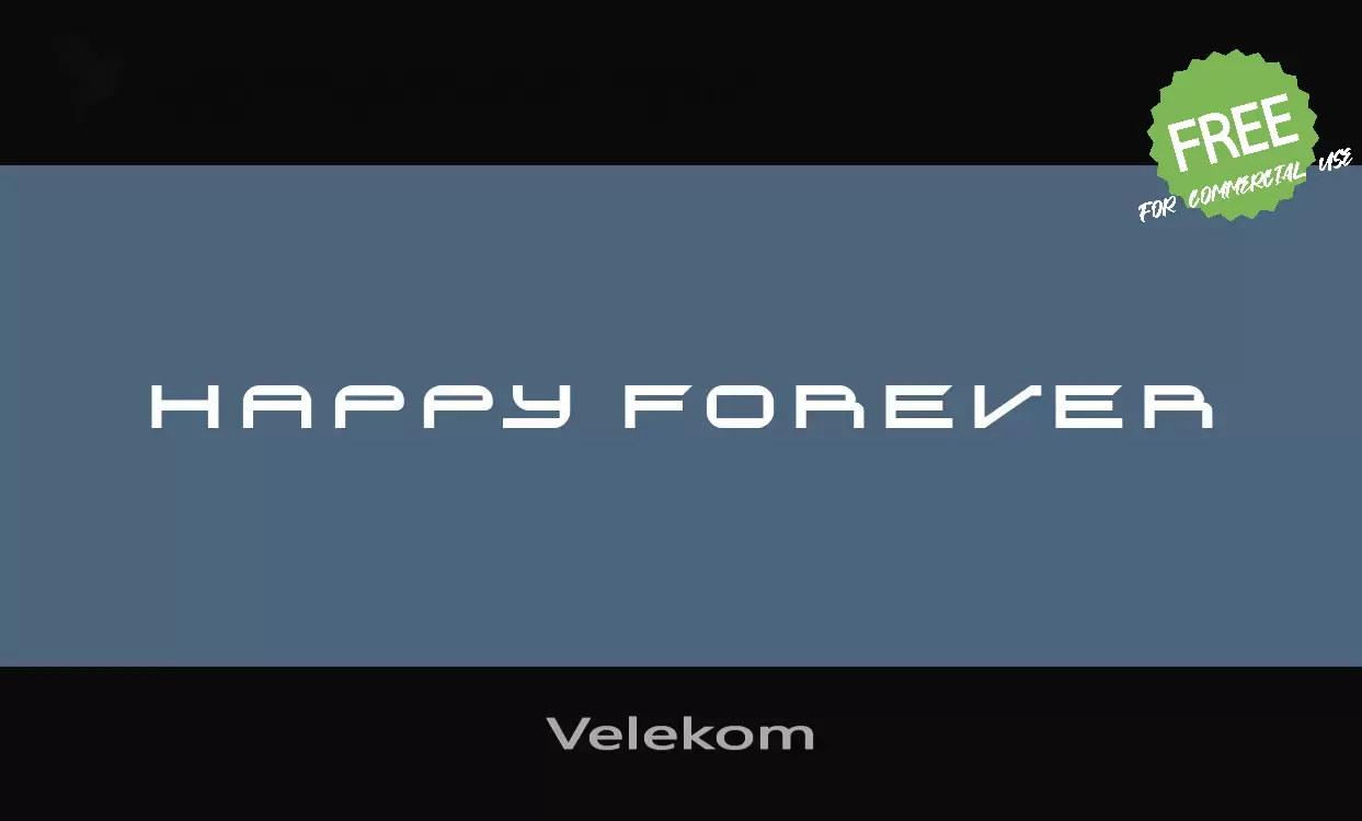 Font Sample of Velekom