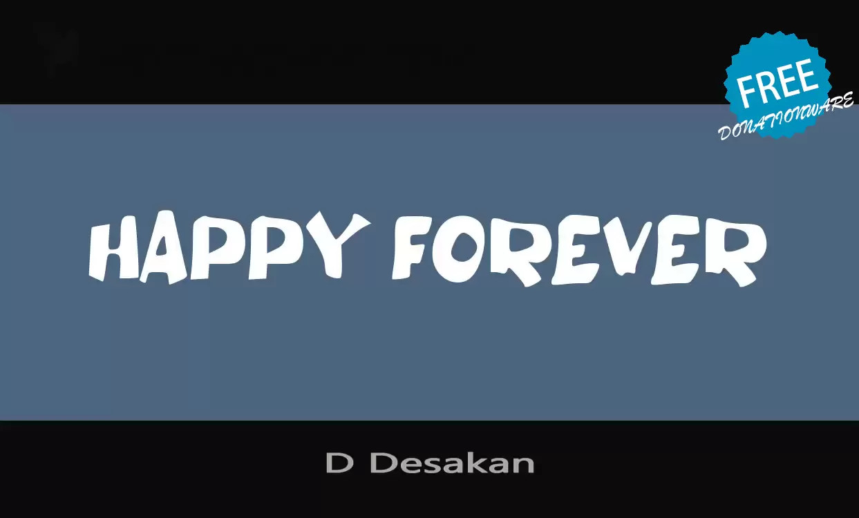 Font Sample of D-Desakan