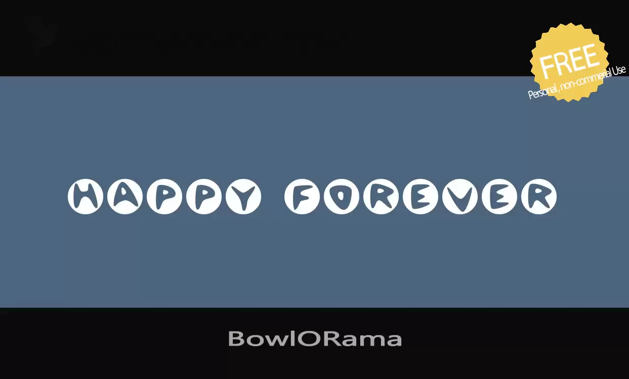 Font Sample of BowlORama