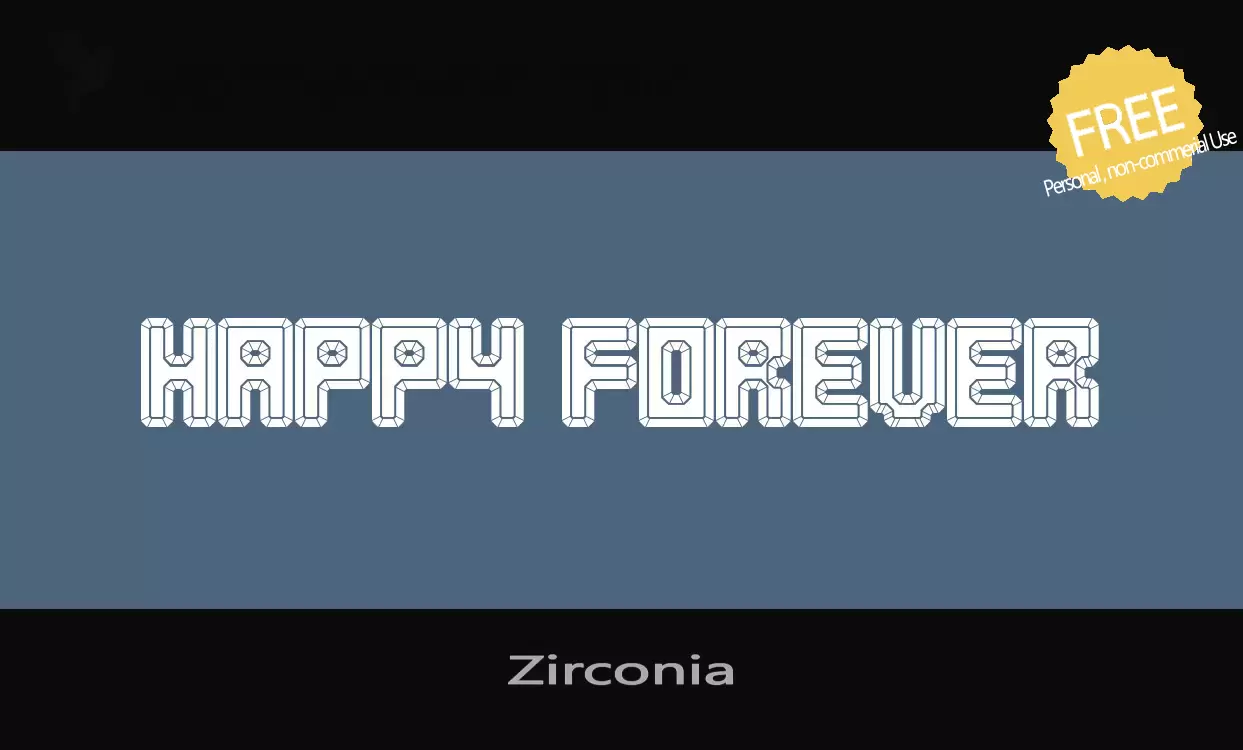 Font Sample of Zirconia