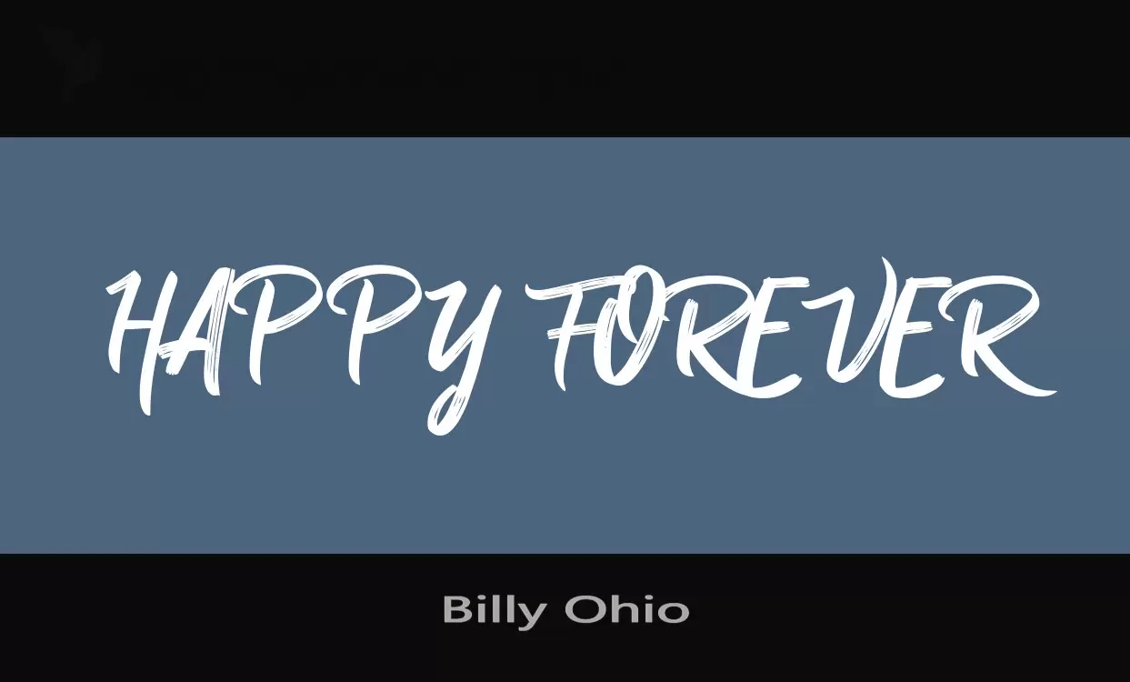 「Billy-Ohio」字体效果图