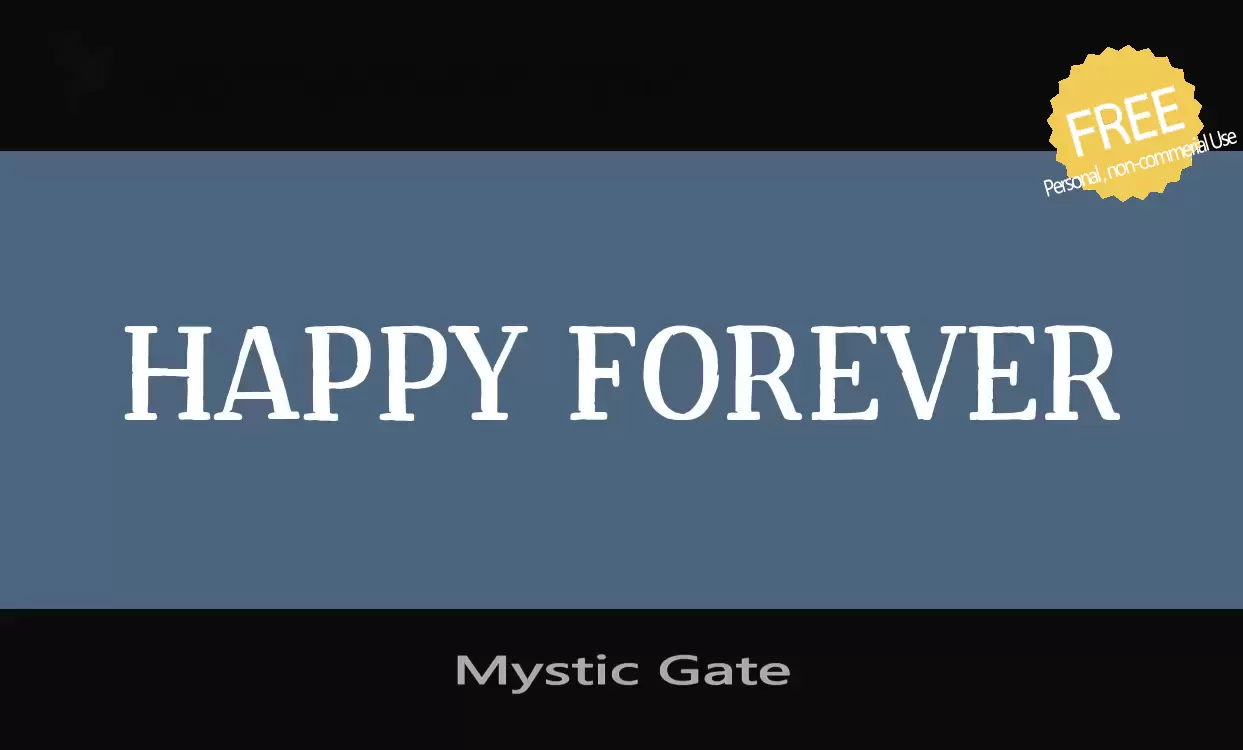 「Mystic-Gate」字体效果图