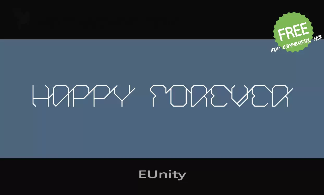 「EUnity」字体效果图