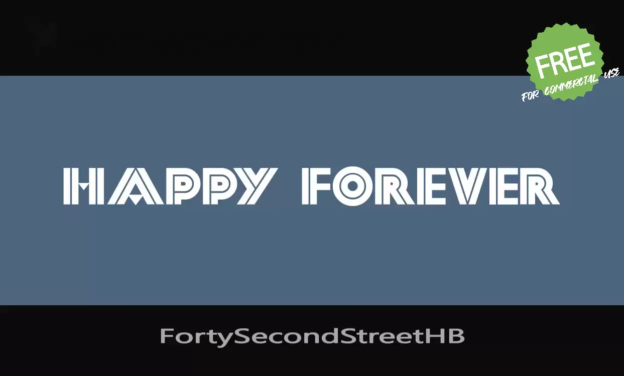 Font Sample of FortySecondStreetHB