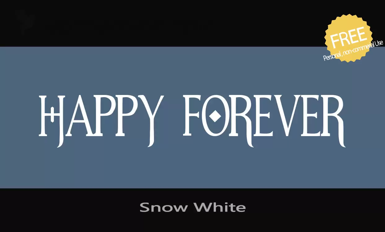 Font Sample of Snow-White