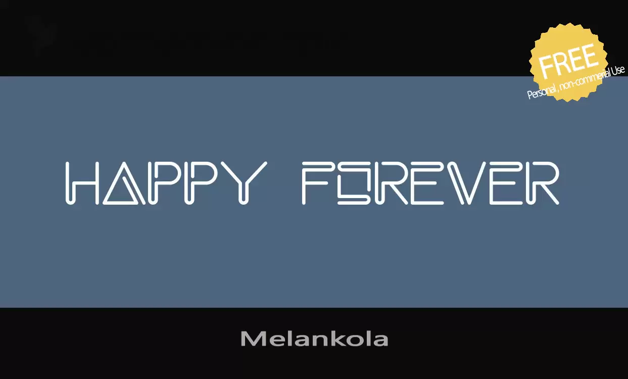 Font Sample of Melankola