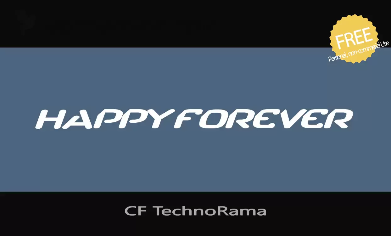 Font Sample of CF-TechnoRama