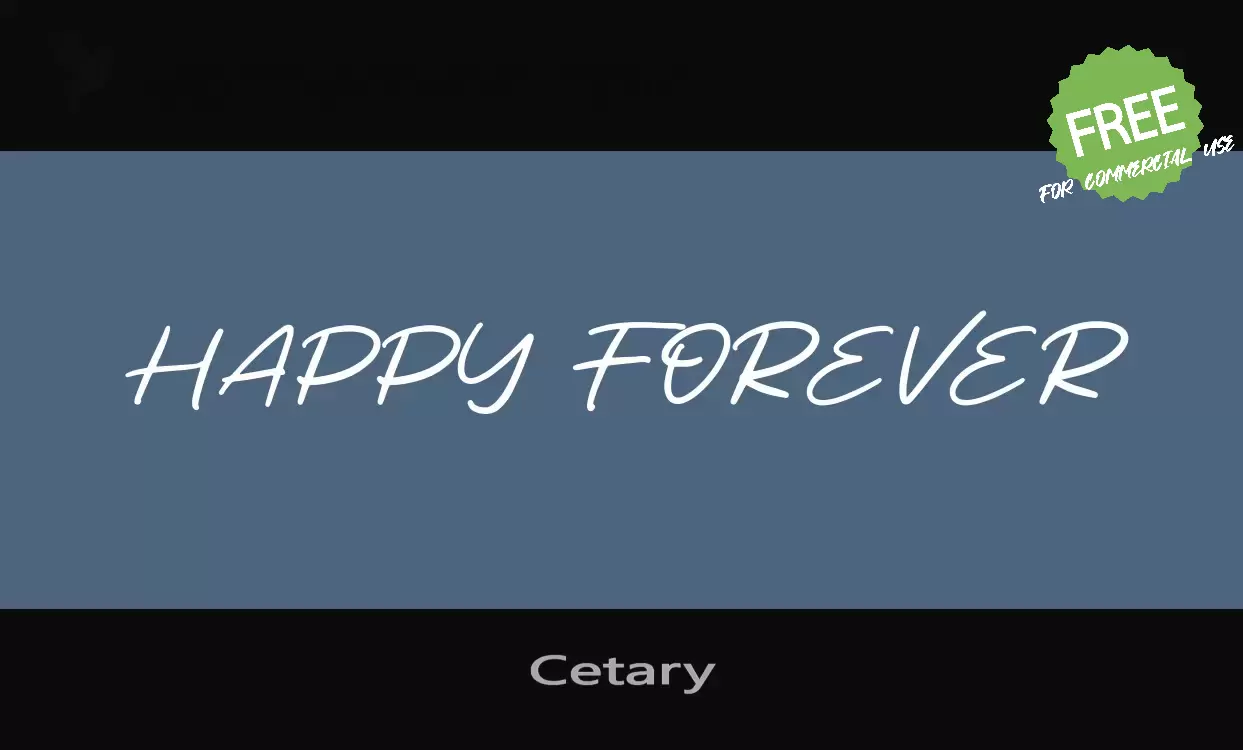 Font Sample of Cetary