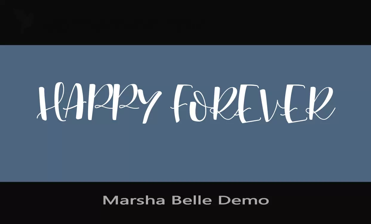 Font Sample of Marsha-Belle-Demo