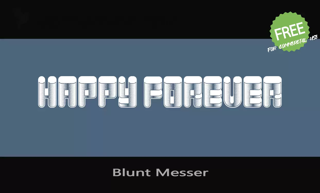 Font Sample of Blunt-Messer