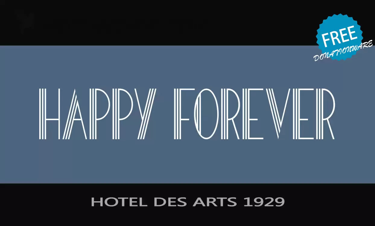 Font Sample of HOTEL-DES-ARTS-1929