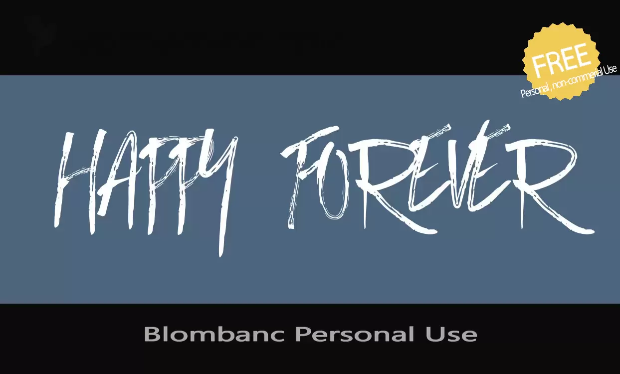 Font Sample of Blombanc-Personal-Use