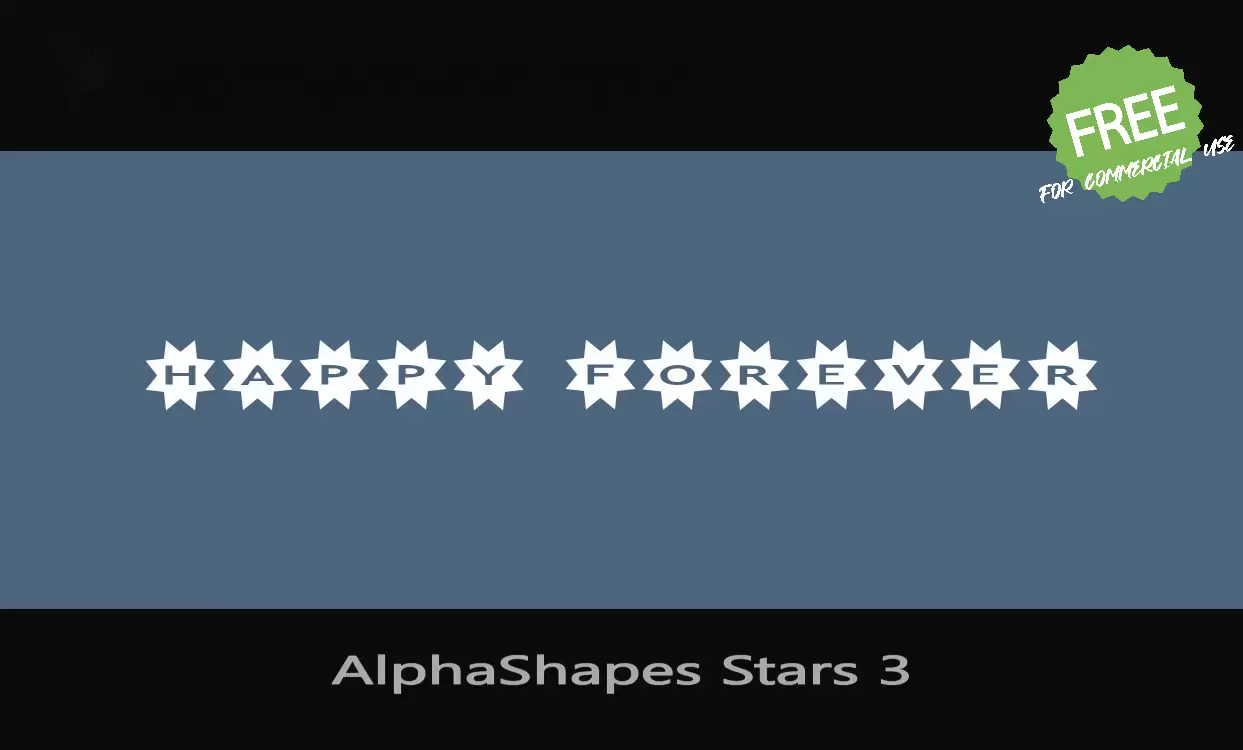 Font Sample of AlphaShapes-Stars-3