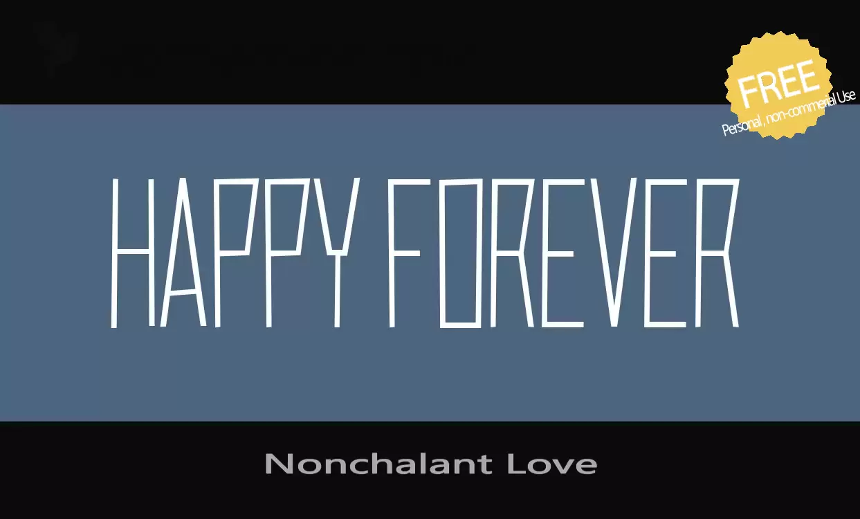 Font Sample of Nonchalant-Love