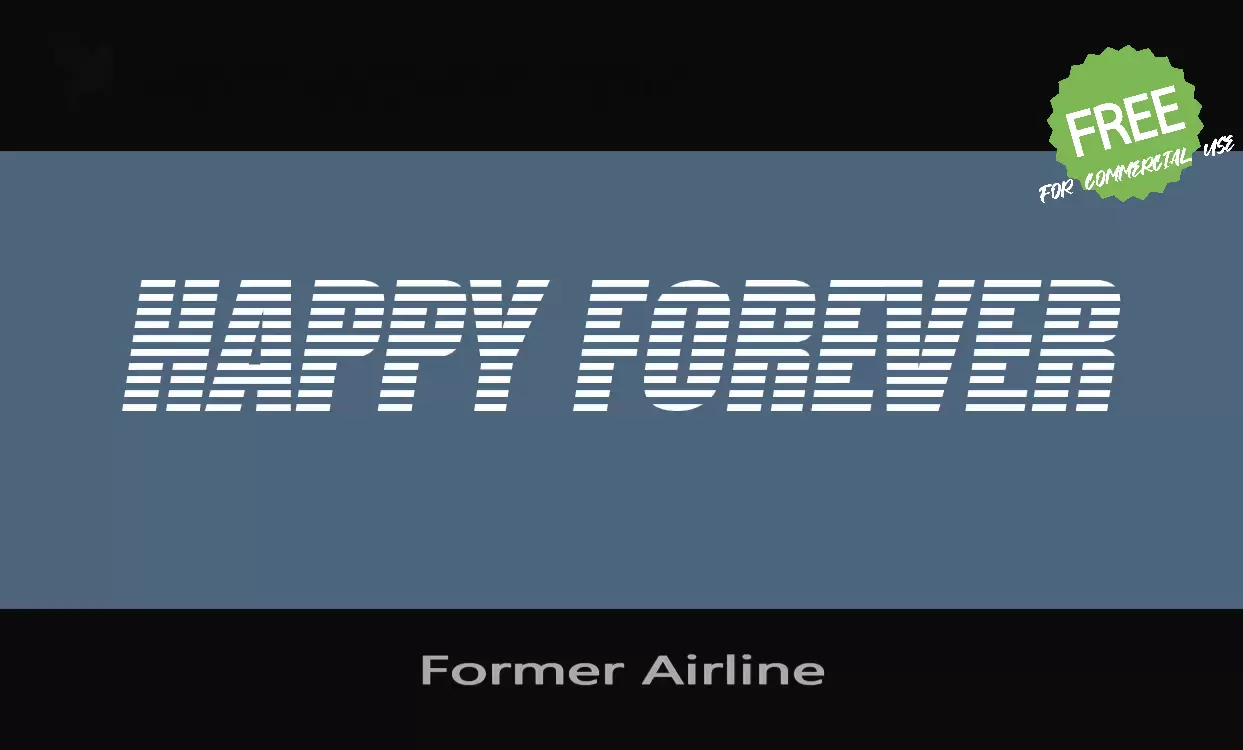 Font Sample of Former-Airline