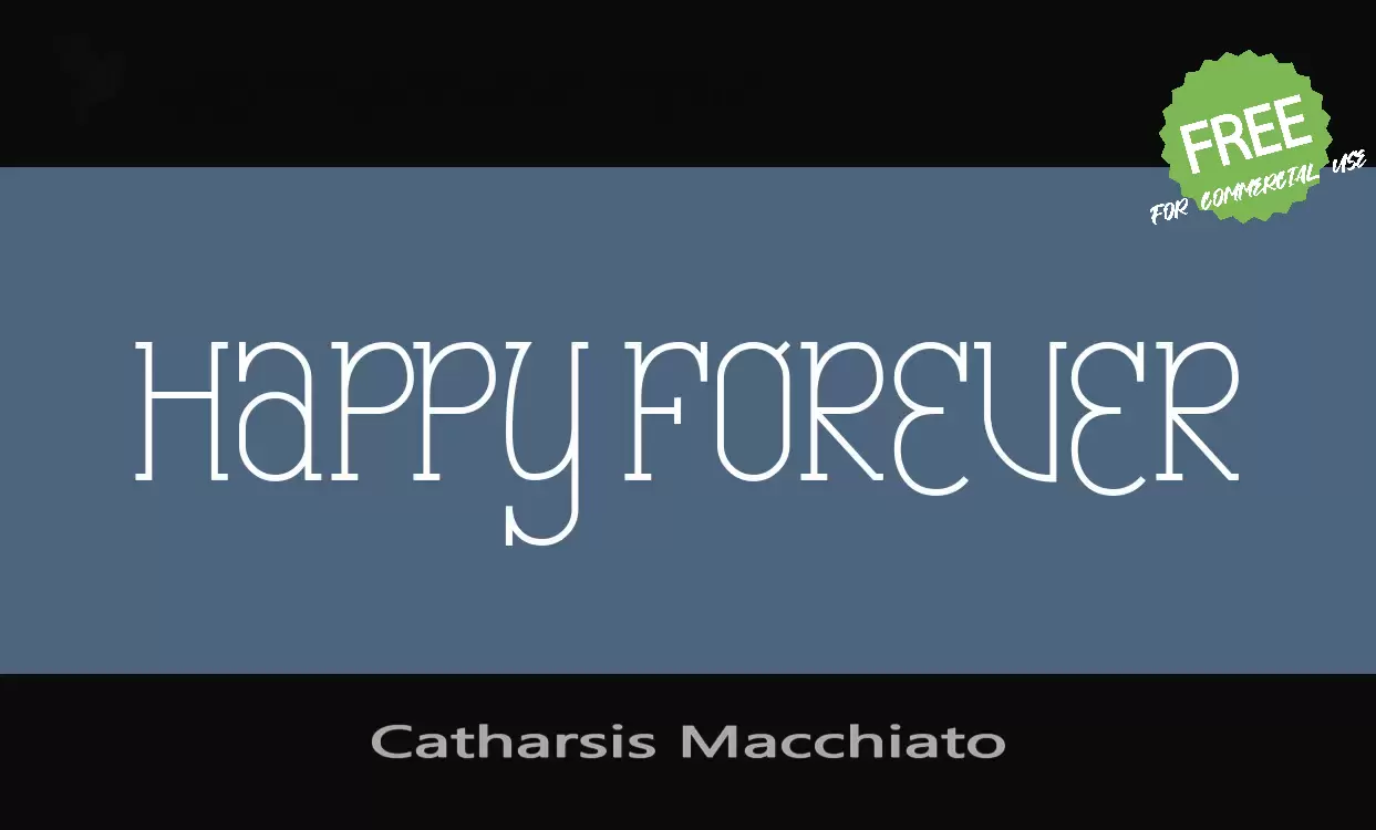 Font Sample of Catharsis-Macchiato