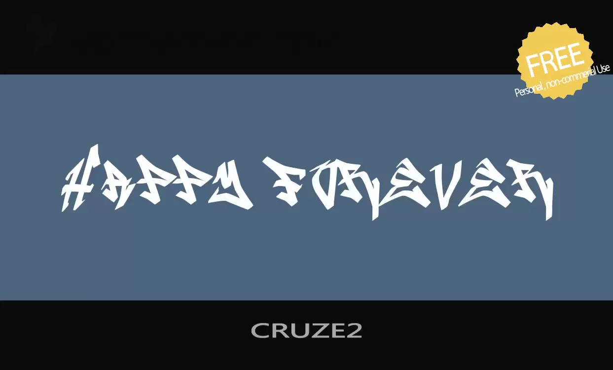 Font Sample of CRUZE2