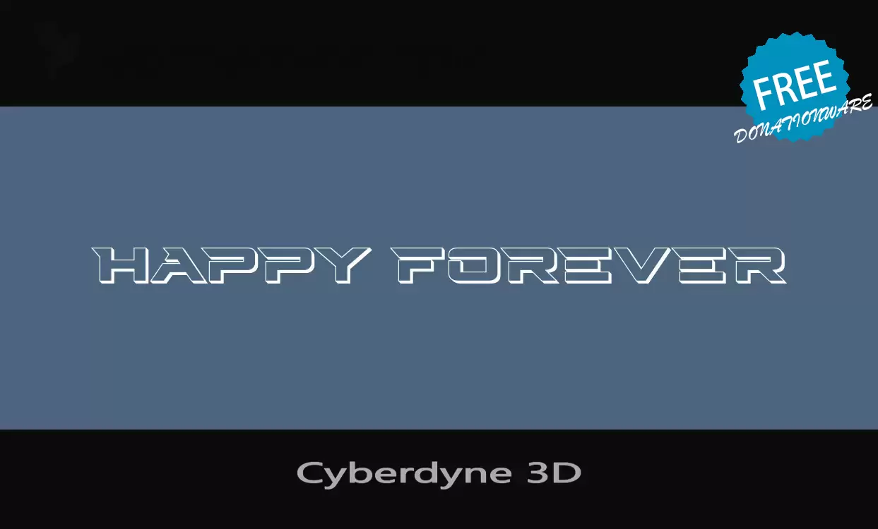 Font Sample of Cyberdyne-3D