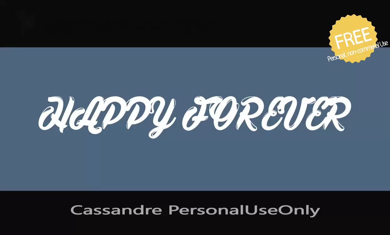 Font Sample of Cassandre-PersonalUseOnly