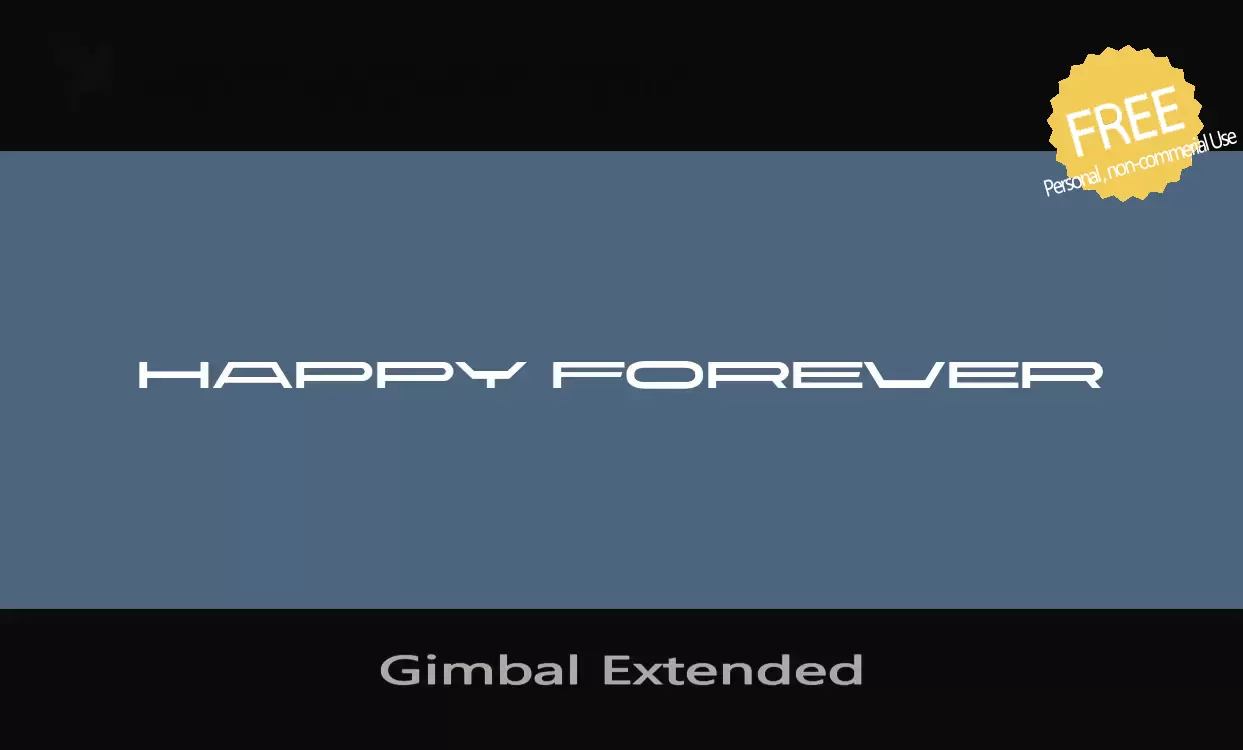 「Gimbal-Extended」字体效果图