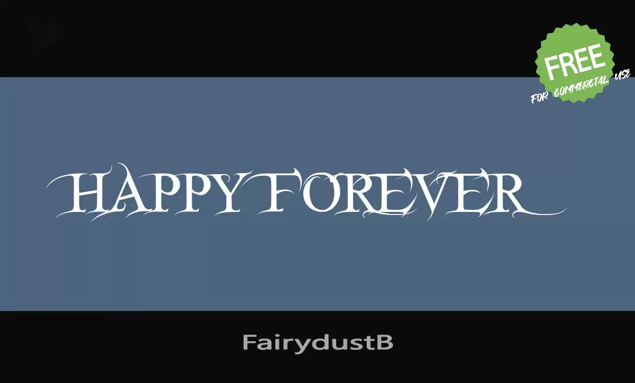 「FairydustB」字体效果图