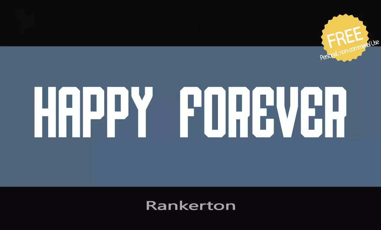 Font Sample of Rankerton