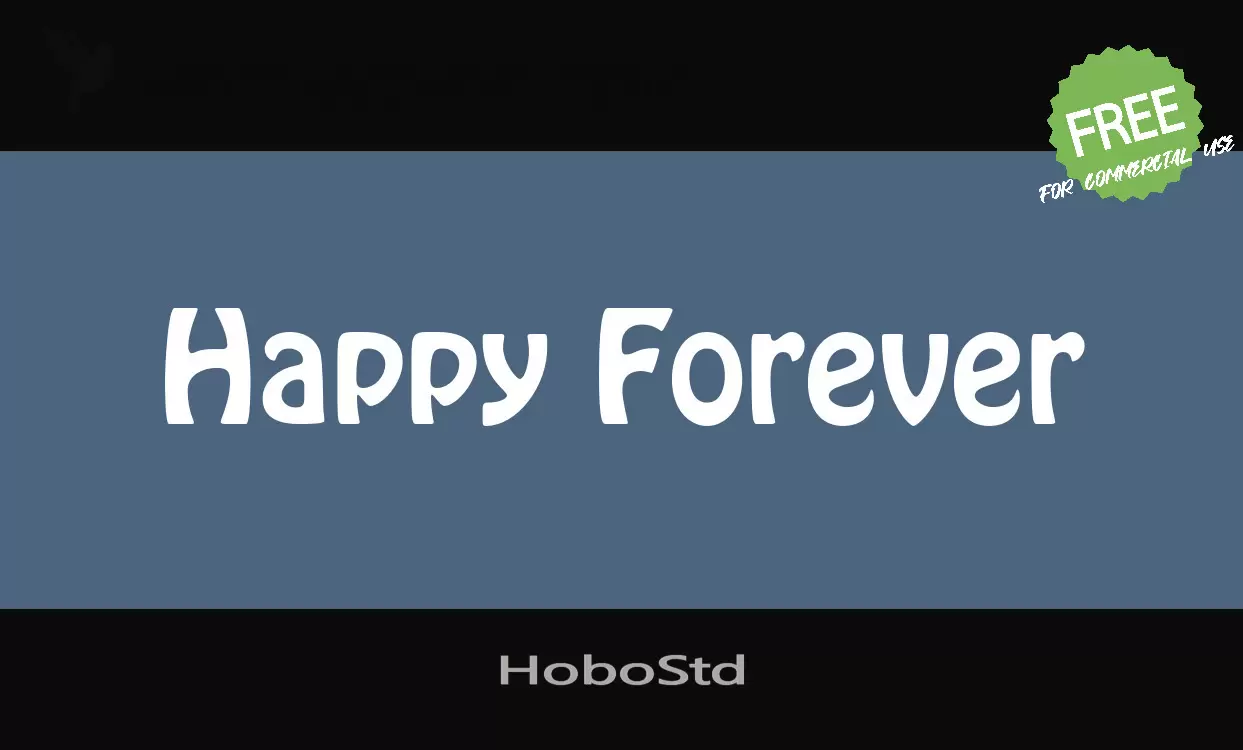 Font Sample of HoboStd