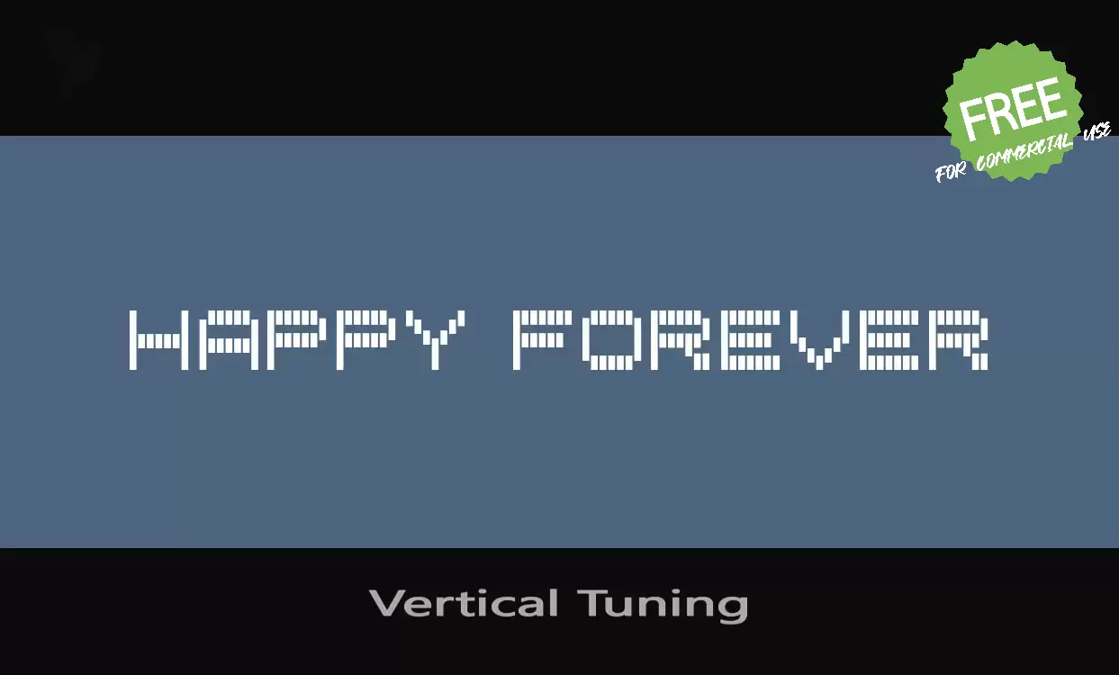 「Vertical Tuning」字体效果图