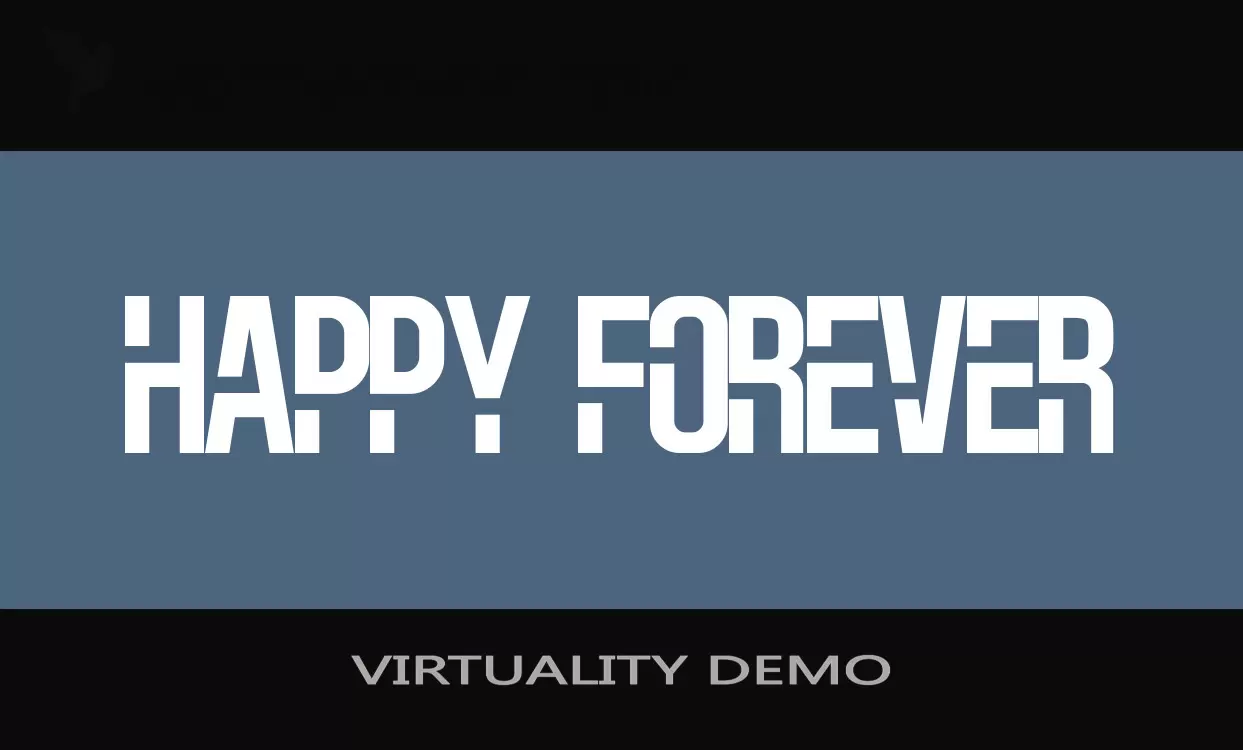 Font Sample of VIRTUALITY-DEMO