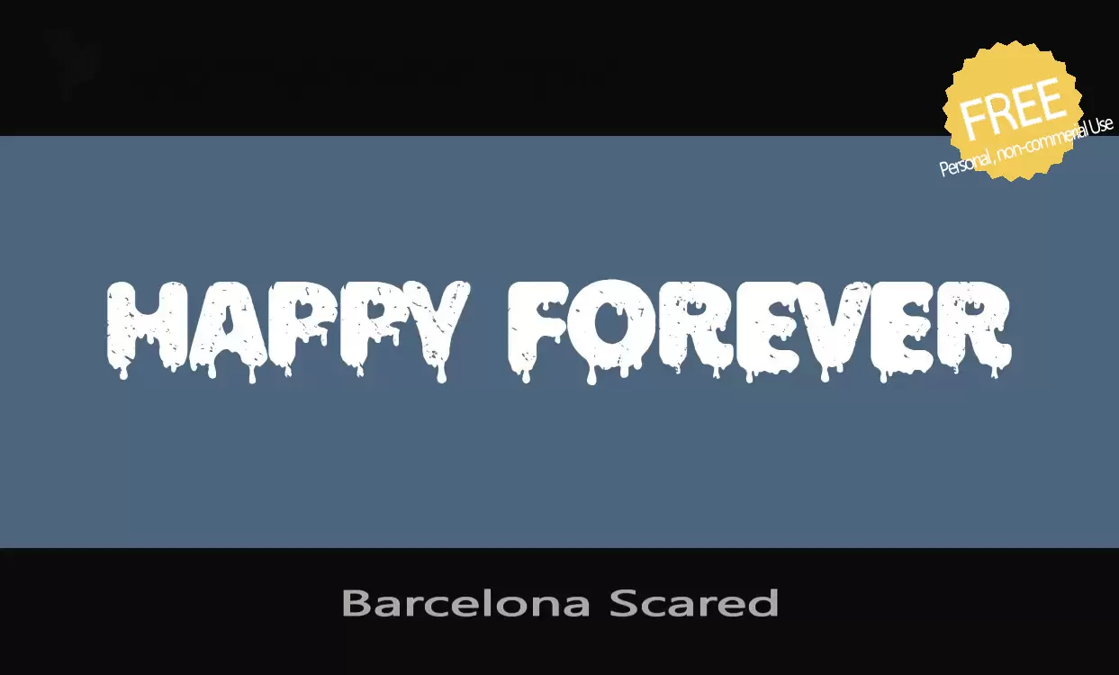 Font Sample of Barcelona-Scared